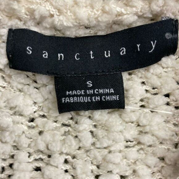 Sanctuary S Ivory Cardigan Sweater Cropped Boho Cottagecore Lagenlook Fits M L - Picture 9 of 9